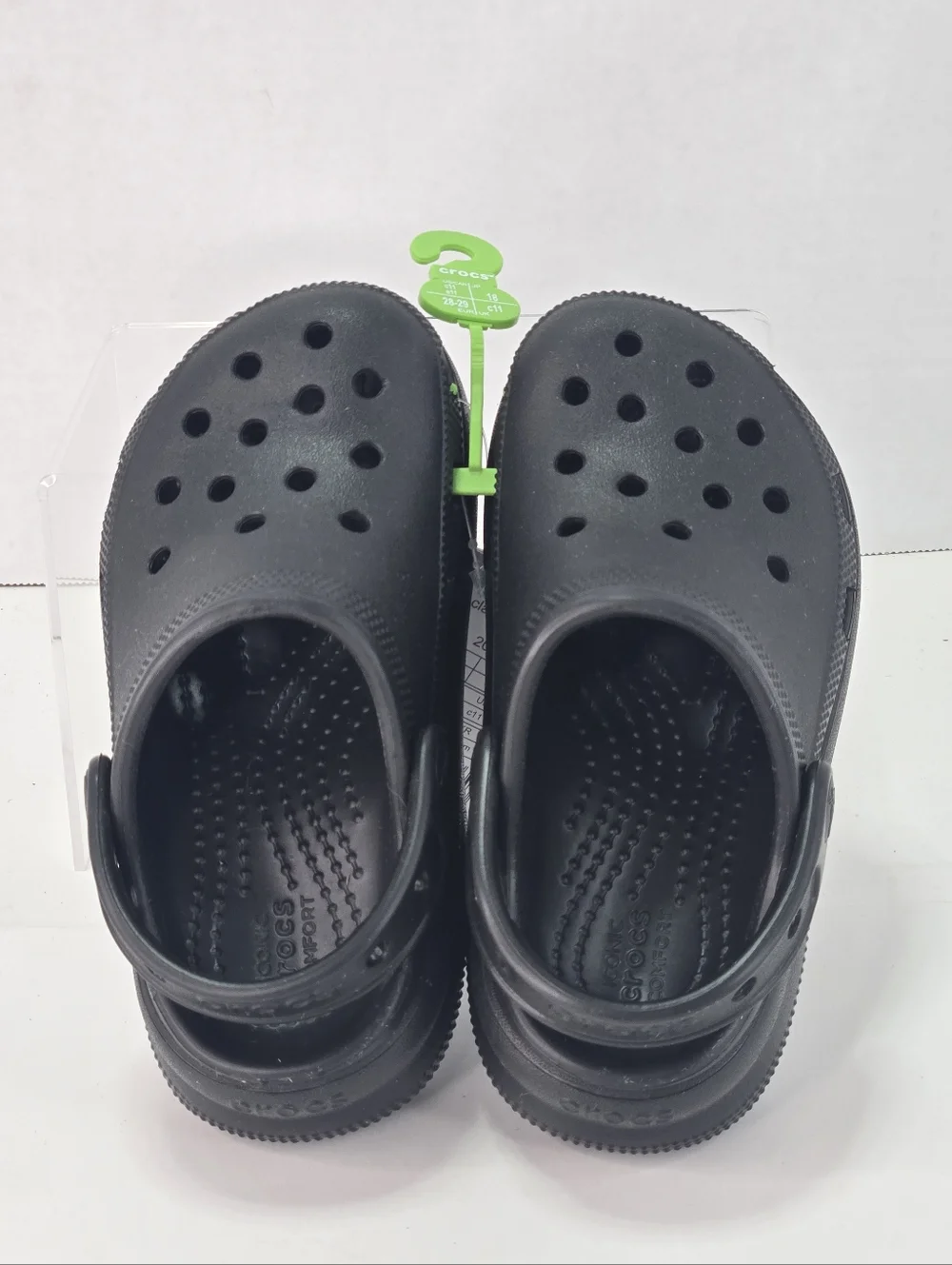 CROCS Unisex Classic Cutie Clog Black Slip-on Sandals Size C11 Toddler